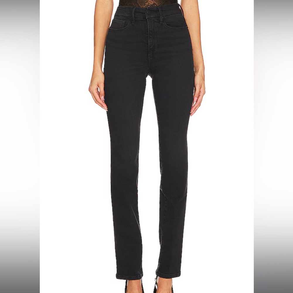 Good American Black Straight Leg Denim SUPER STRETCH!!!